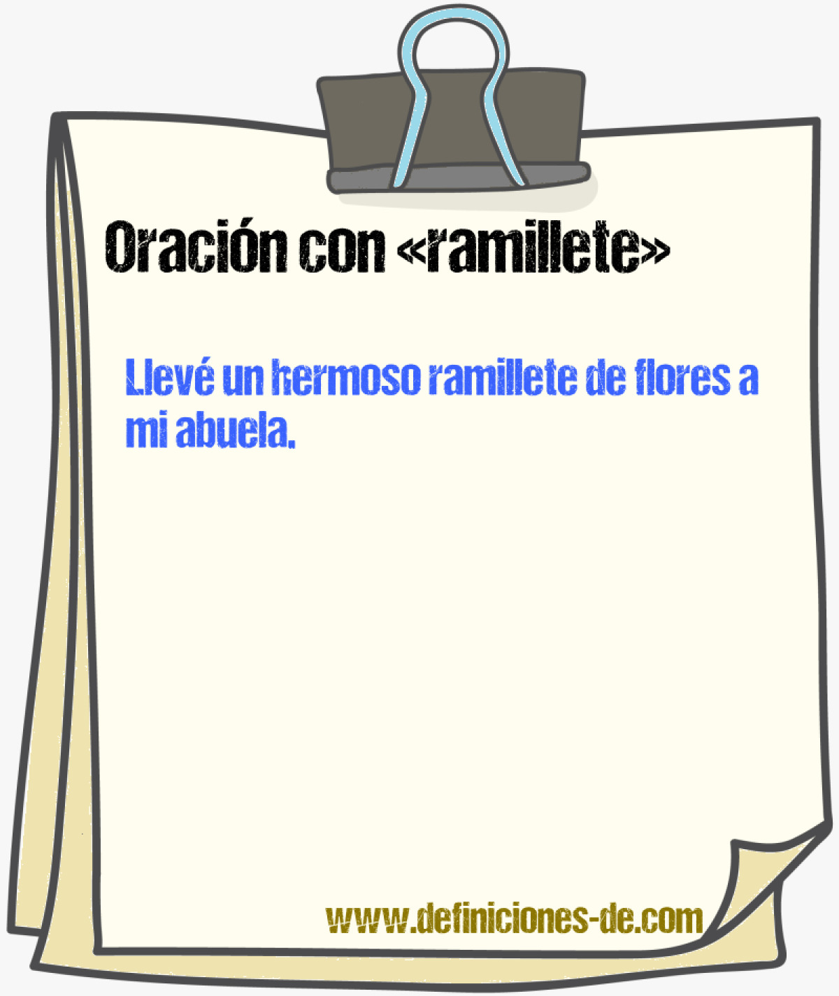 Ejemplos de oraciones con ramillete