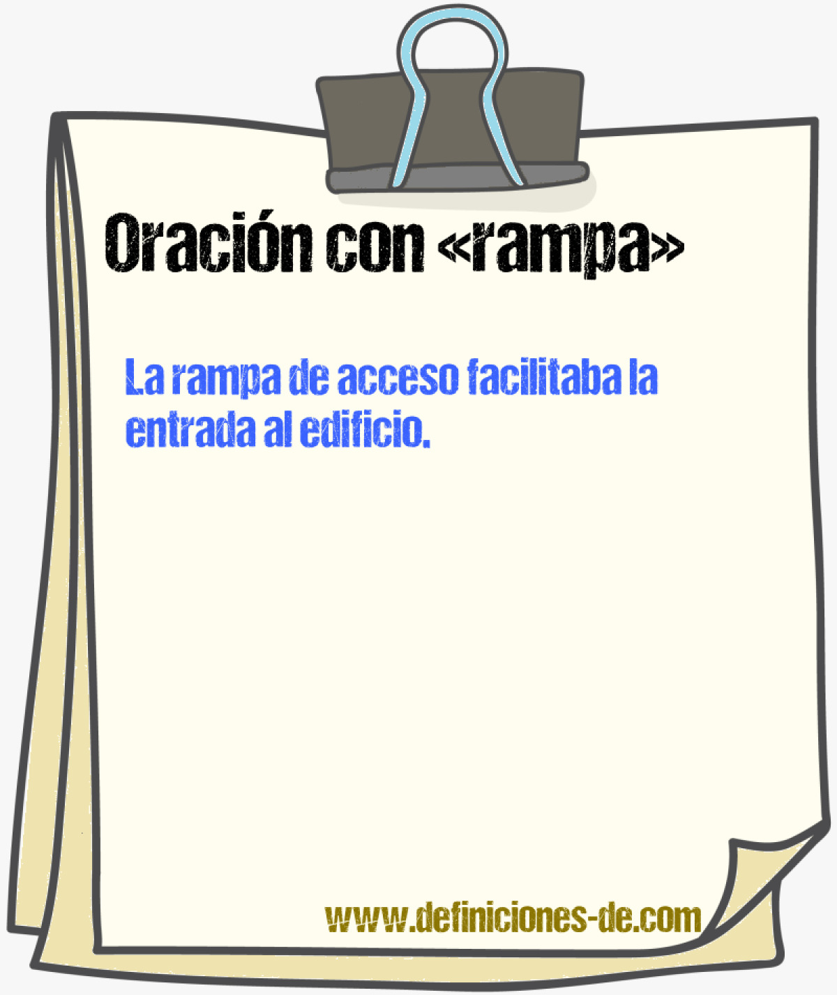 Ejemplos de oraciones con rampa