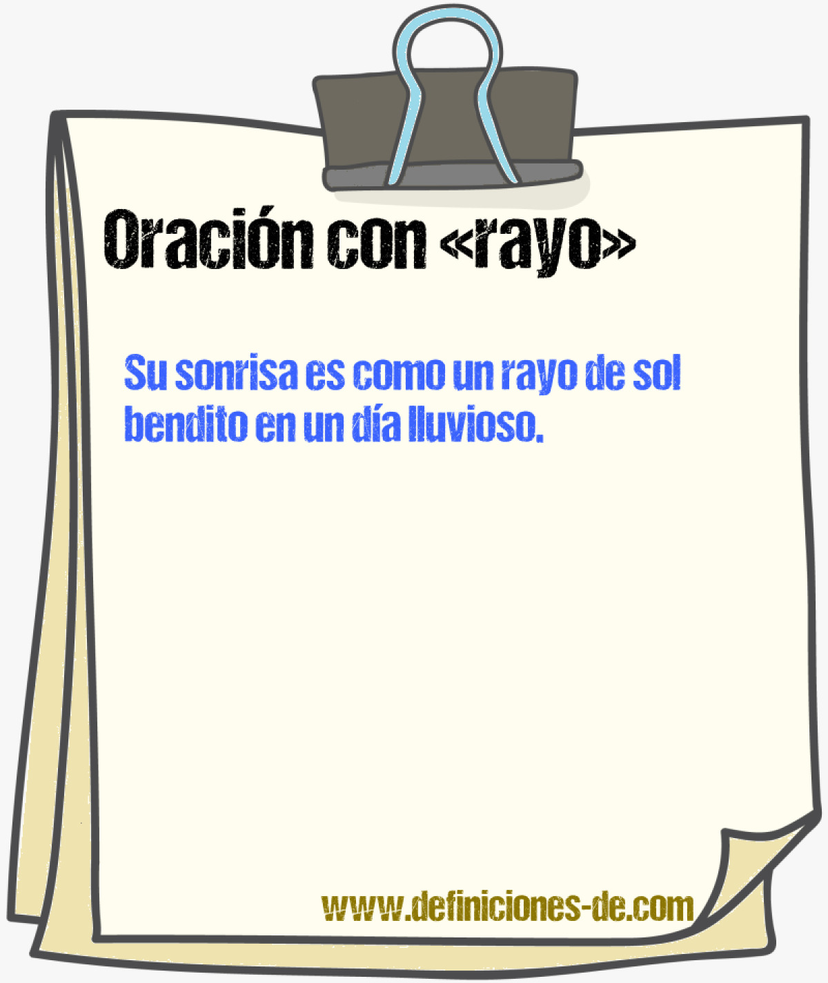 Ejemplos de oraciones con rayo