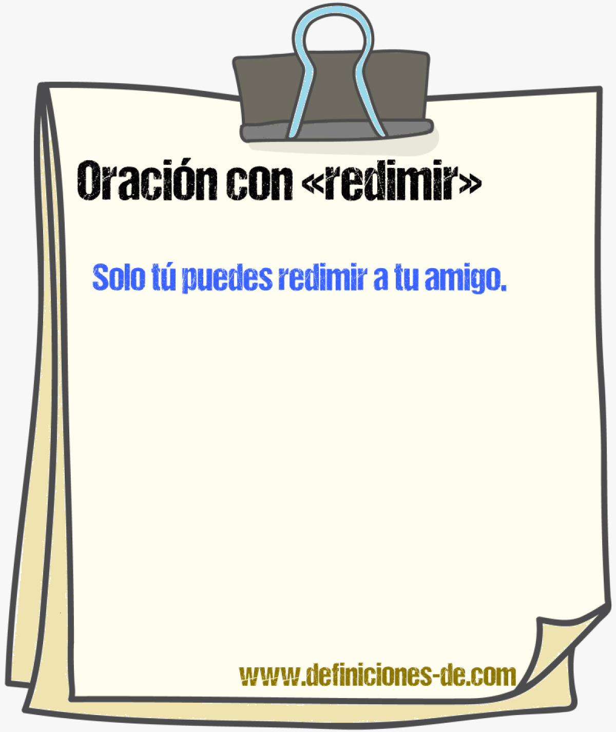 Ejemplos de oraciones con redimir