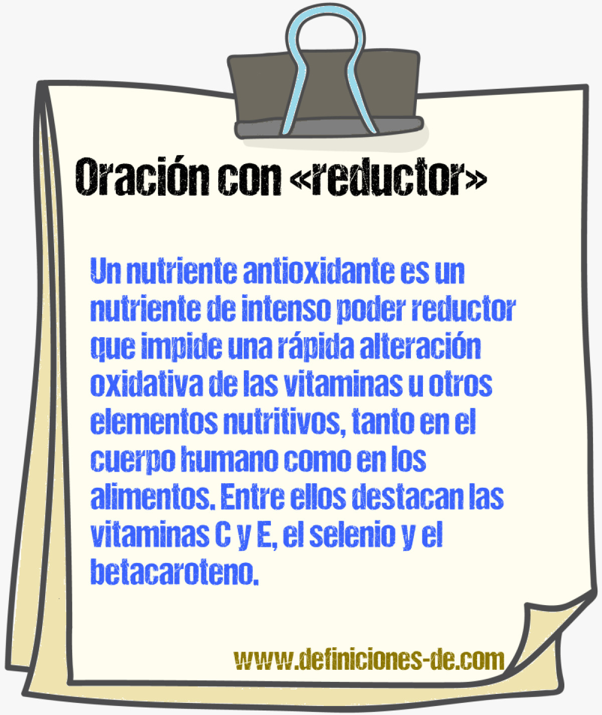 Ejemplos de oraciones con reductor