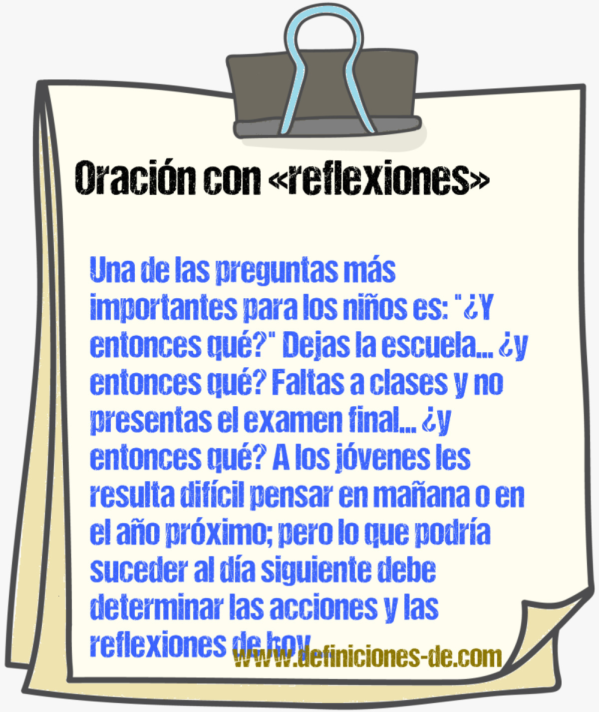 Ejemplos de oraciones con reflexiones