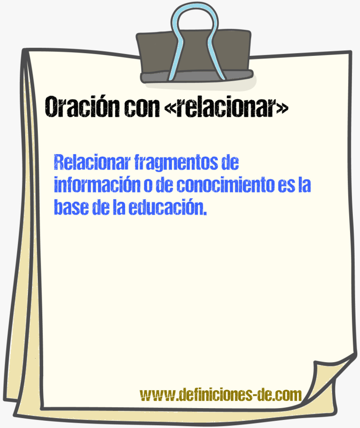 Ejemplos de oraciones con relacionar