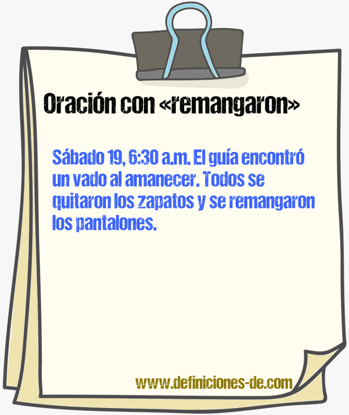 Ejemplos de oraciones con remangaron