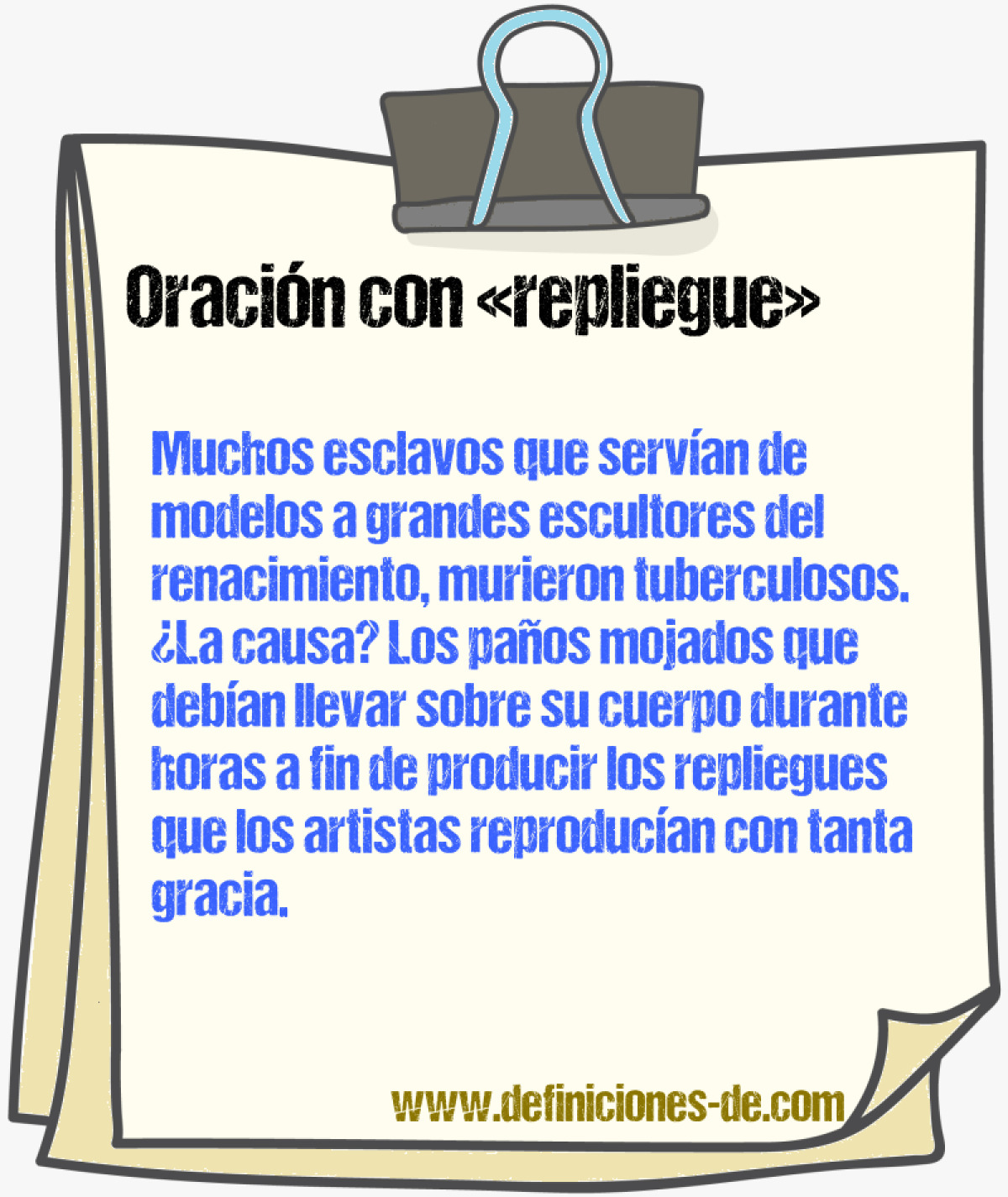 Ejemplos de oraciones con repliegue