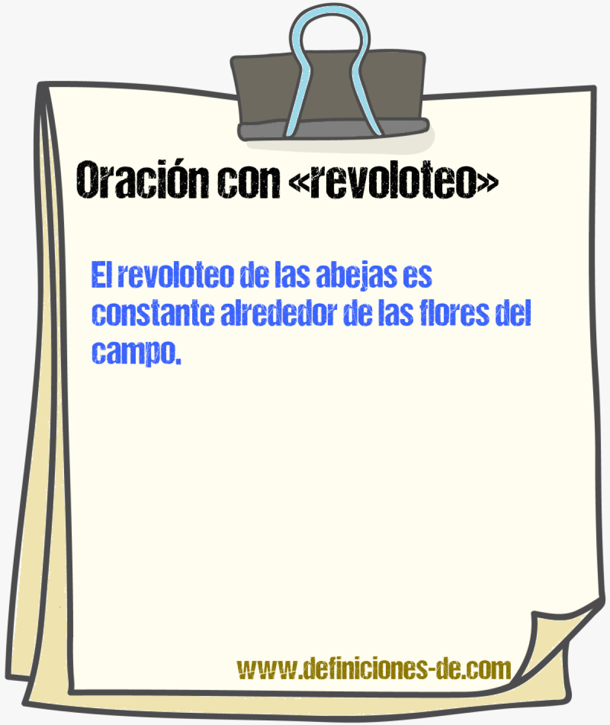 Ejemplos de oraciones con revoloteo