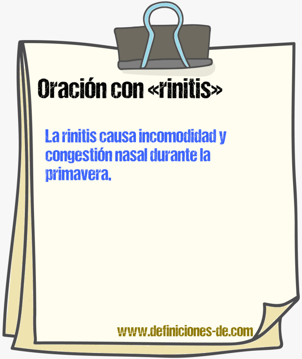 Ejemplos de oraciones con rinitis