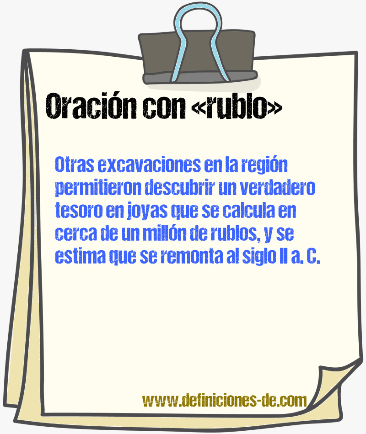 Ejemplos de oraciones con rublo