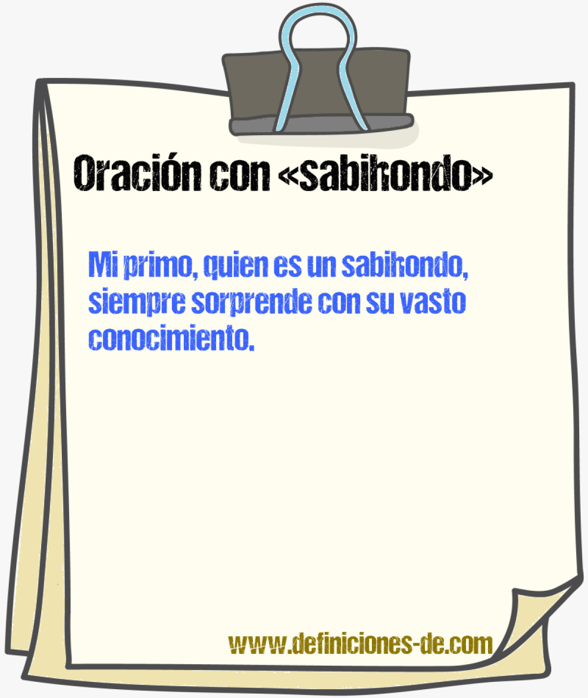 Ejemplos de oraciones con sabihondo