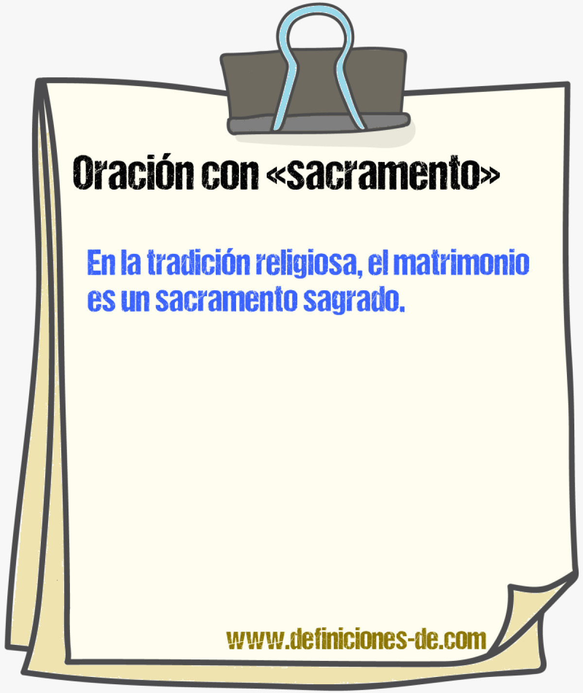 Ejemplos de oraciones con sacramento