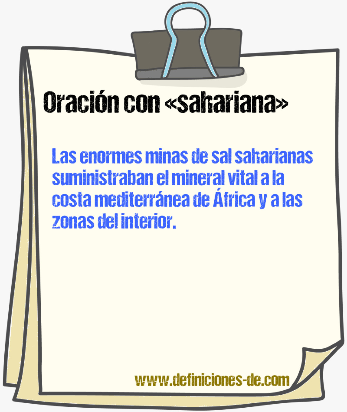 Ejemplos de oraciones con sahariana