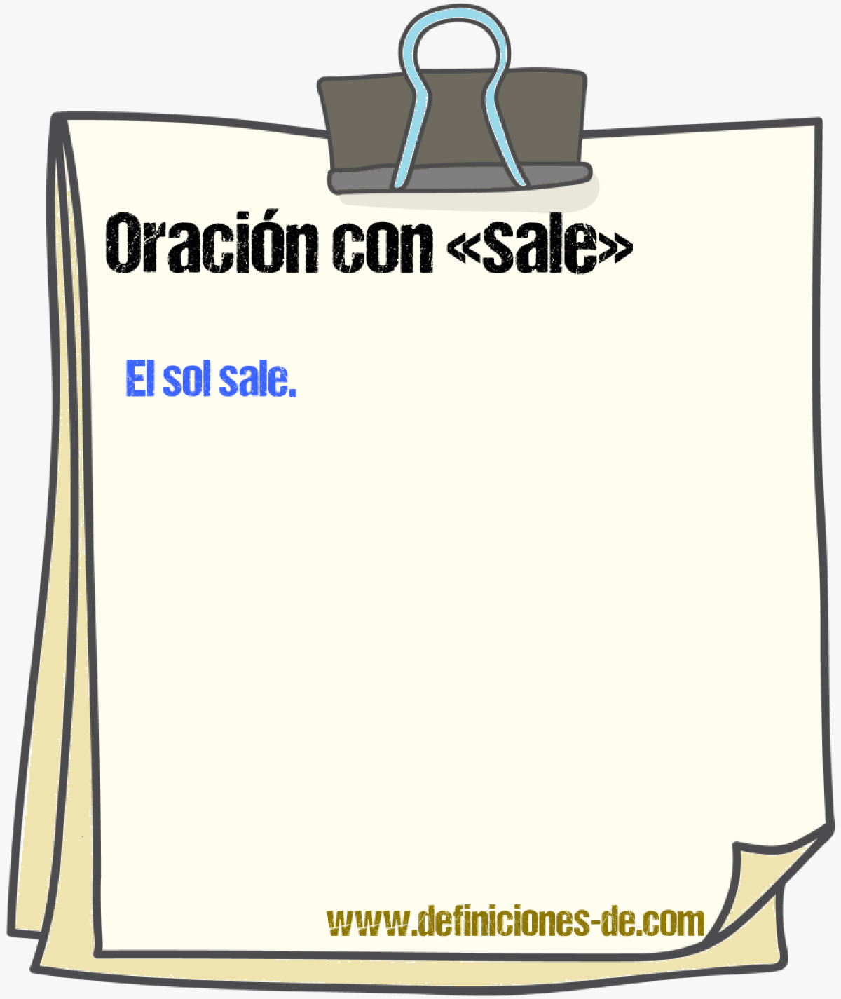 Ejemplos de oraciones con sale