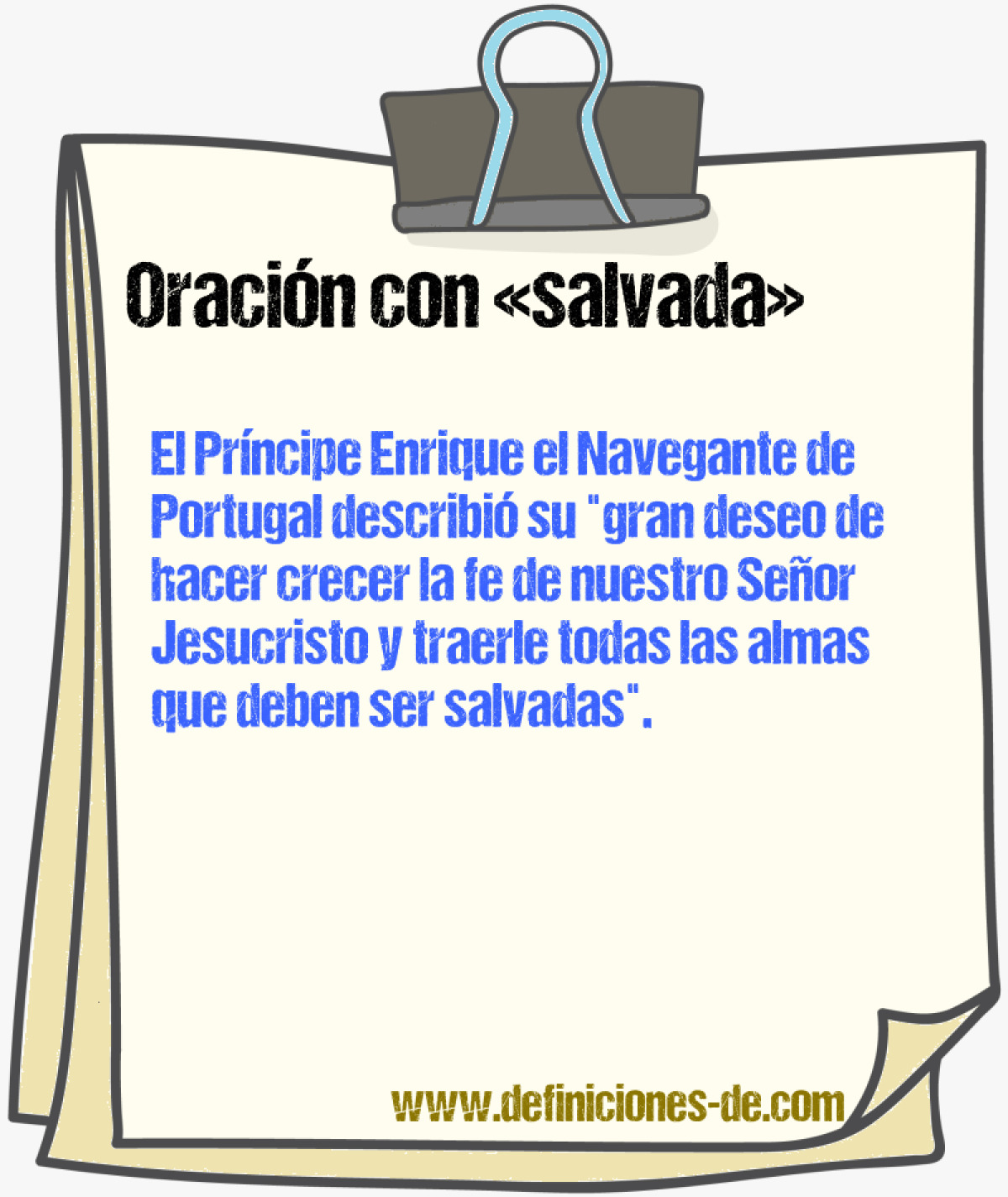 Ejemplos de oraciones con salvada