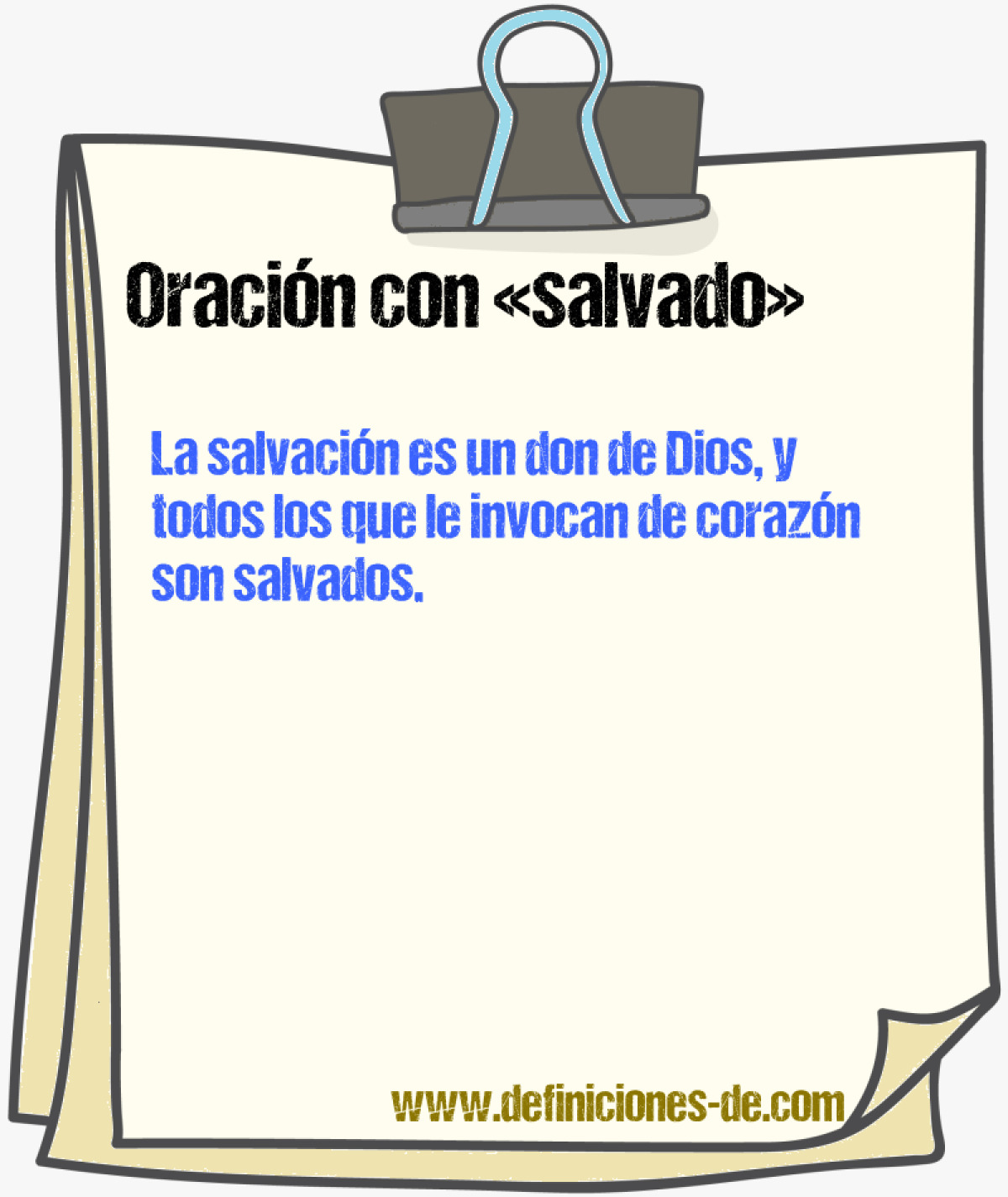 Ejemplos de oraciones con salvado