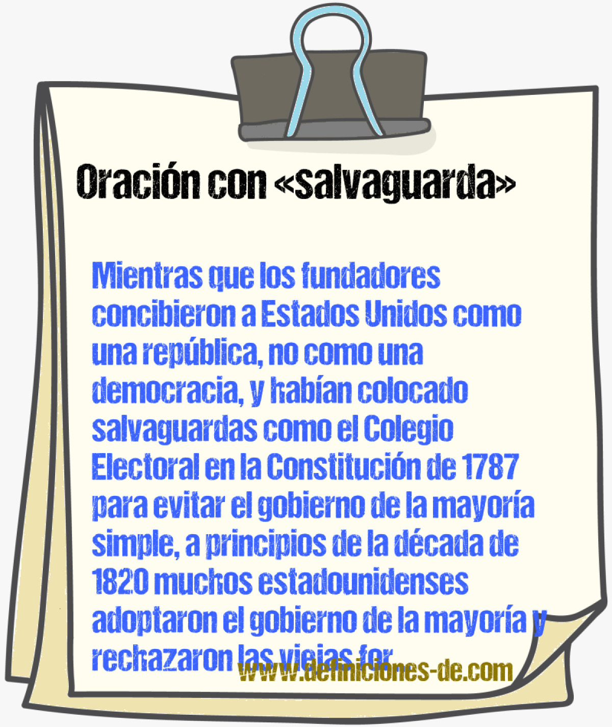 Ejemplos de oraciones con salvaguarda