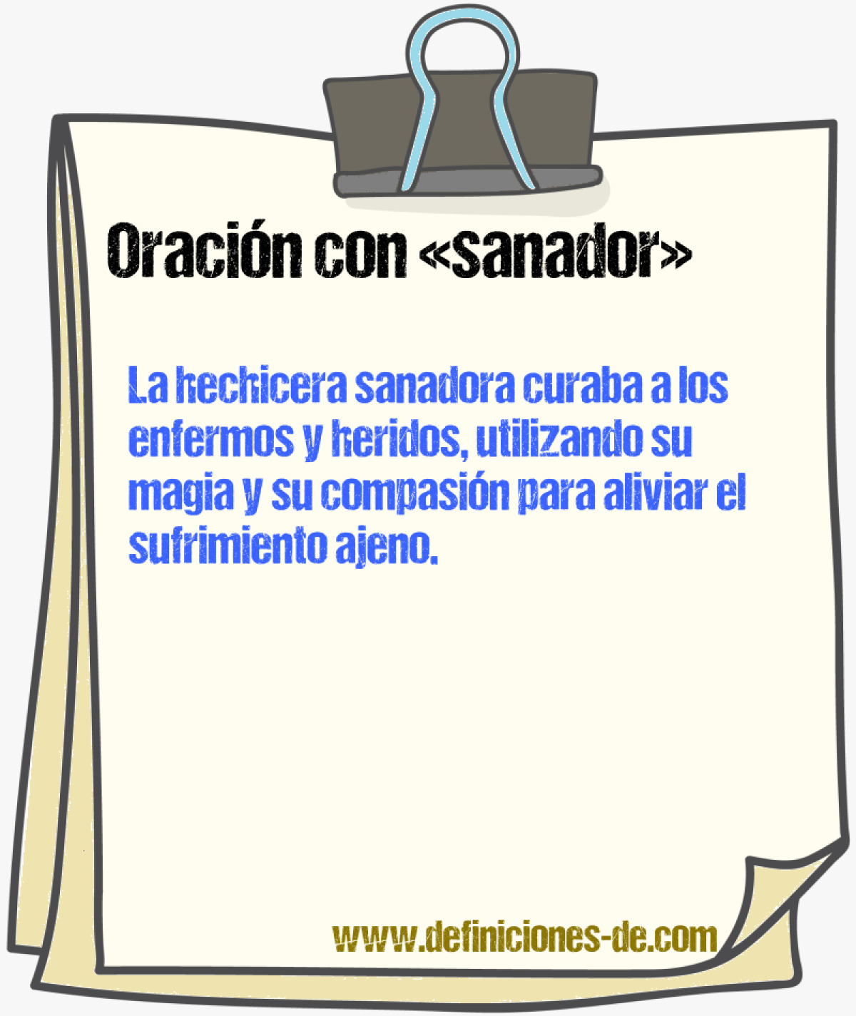 Ejemplos de oraciones con sanador