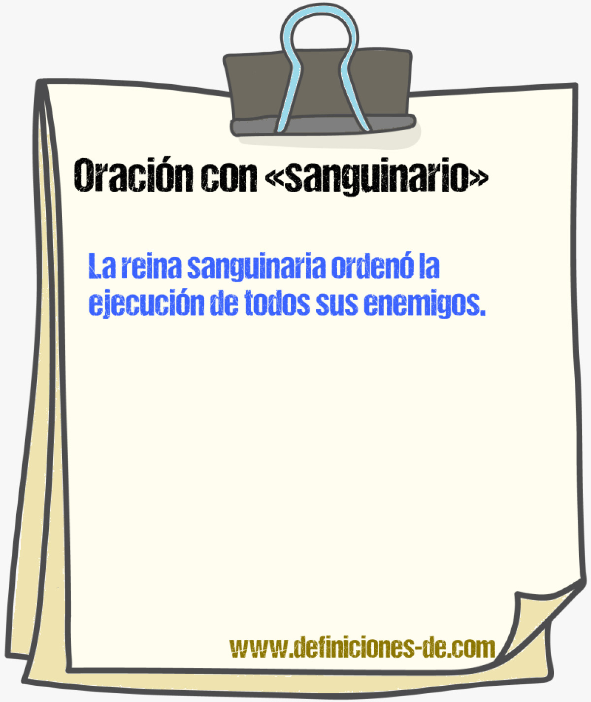 Ejemplos de oraciones con sanguinario