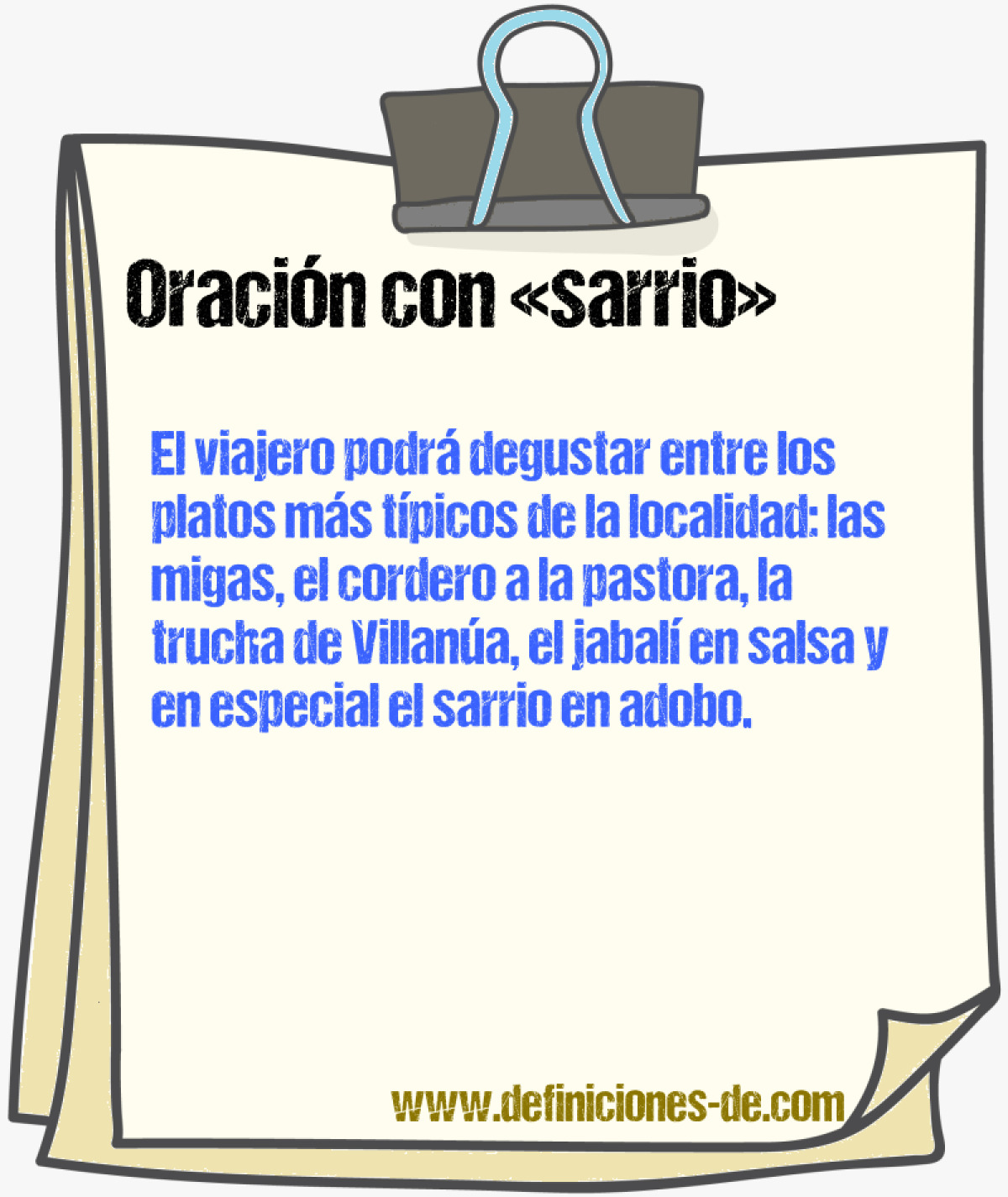 Ejemplos de oraciones con sarrio