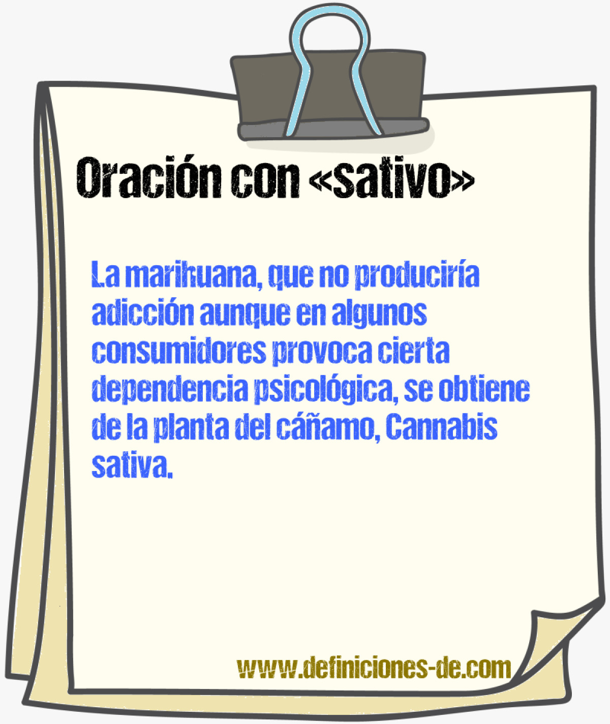 Ejemplos de oraciones con sativo