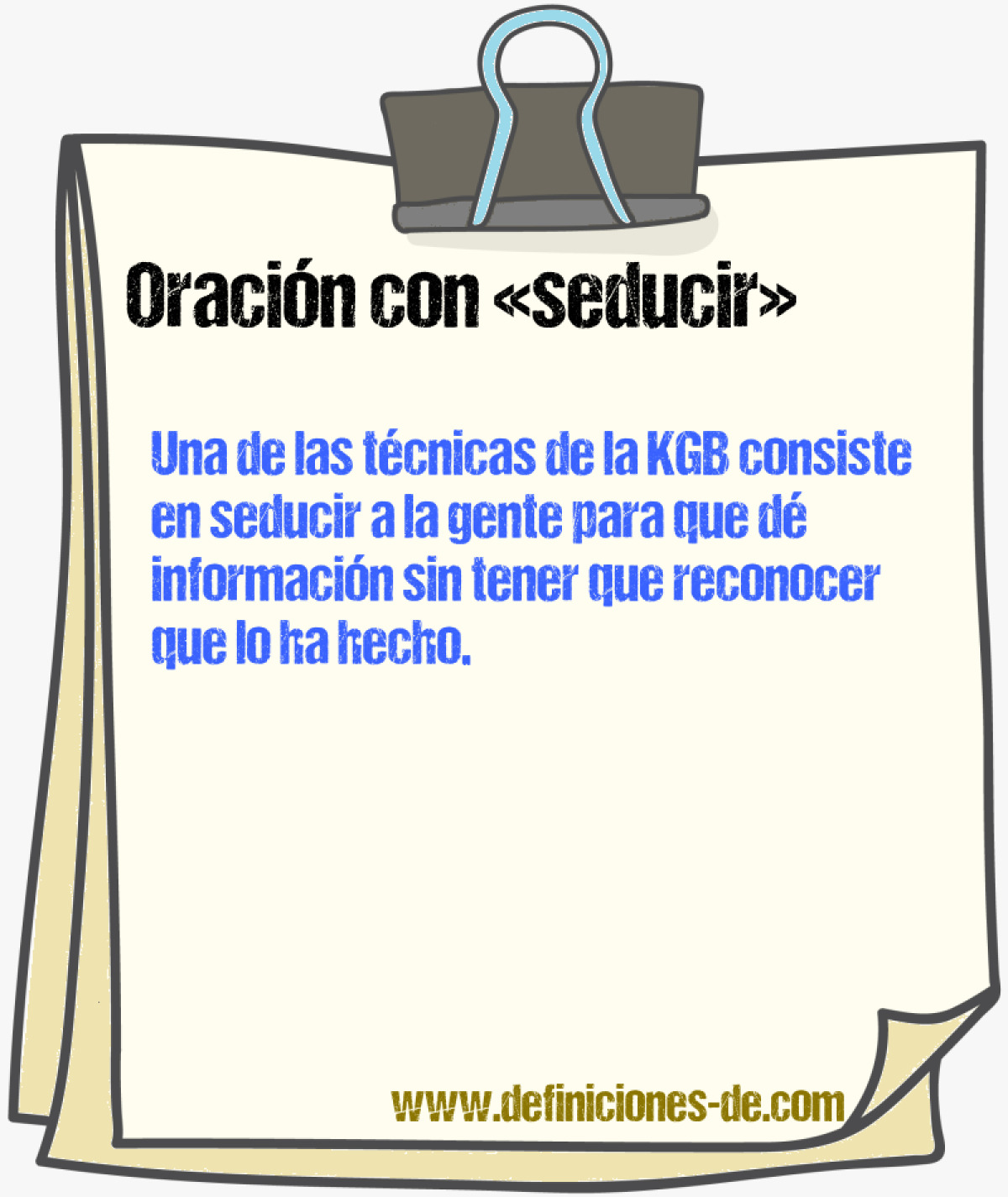 Ejemplos de oraciones con seducir