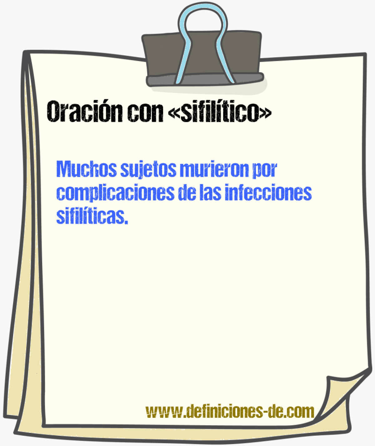 Ejemplos de oraciones con sifiltico