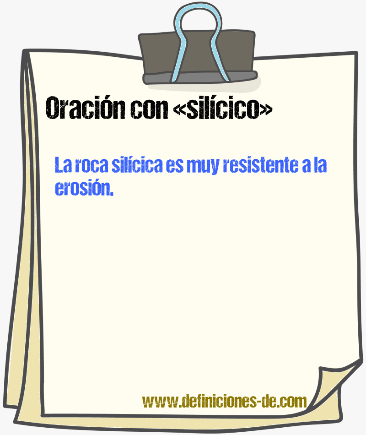 Ejemplos de oraciones con silcico