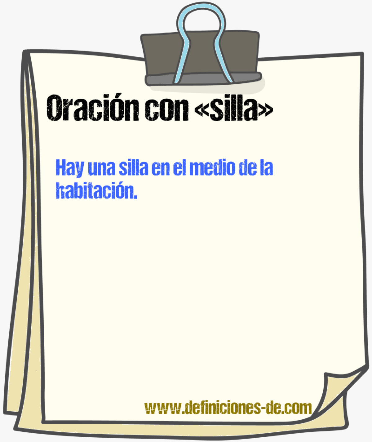 Ejemplos de oraciones con silla