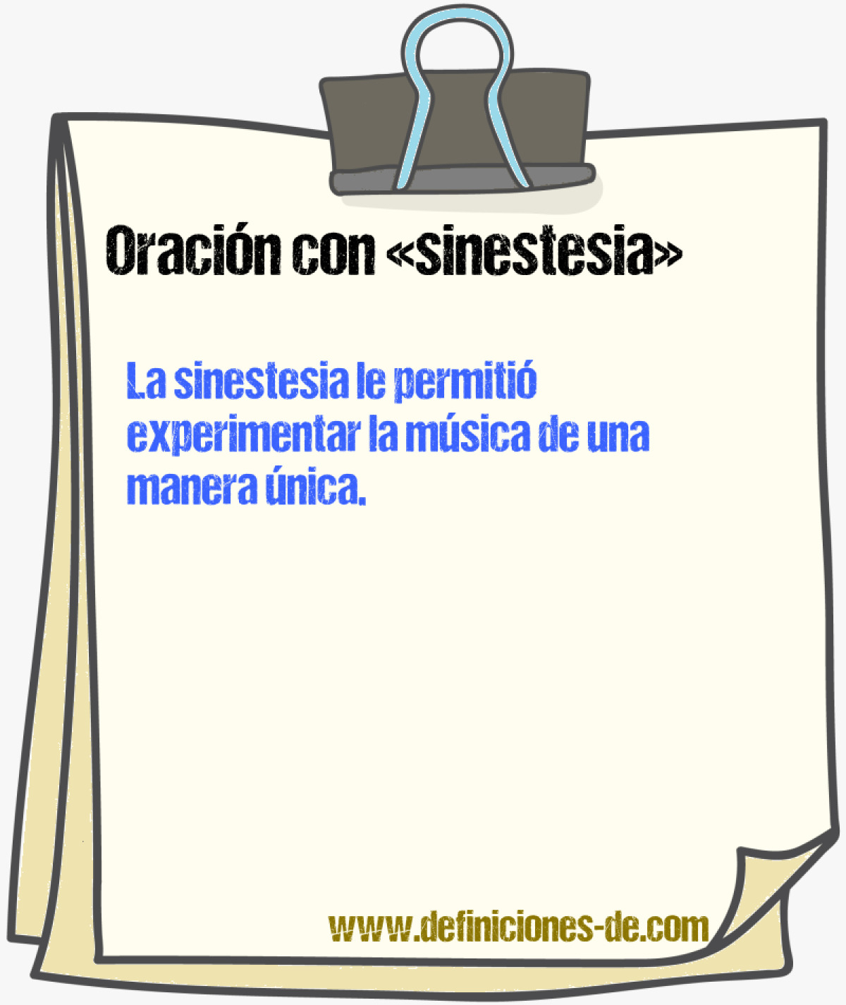 Ejemplos de oraciones con sinestesia