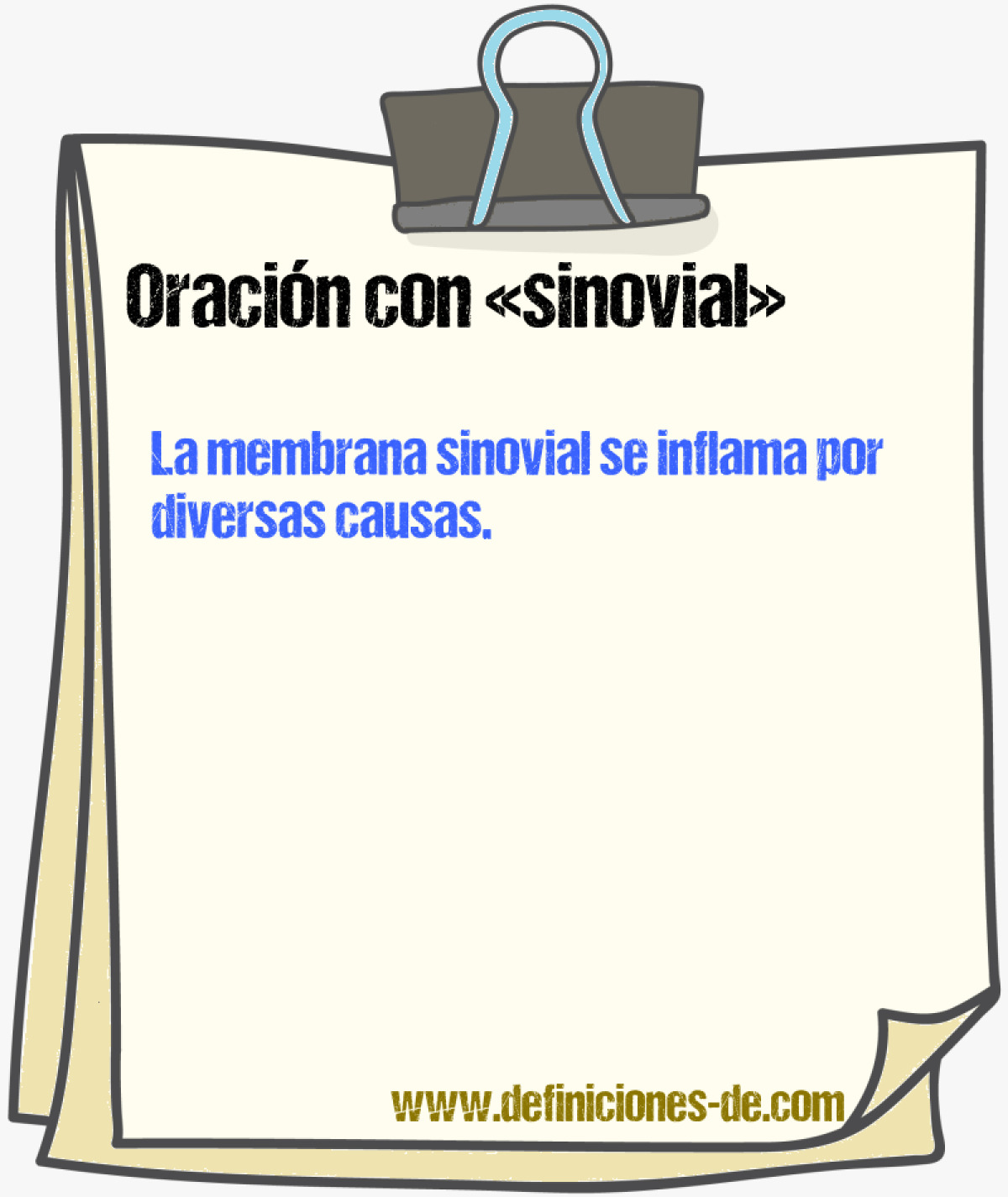 Ejemplos de oraciones con sinovial