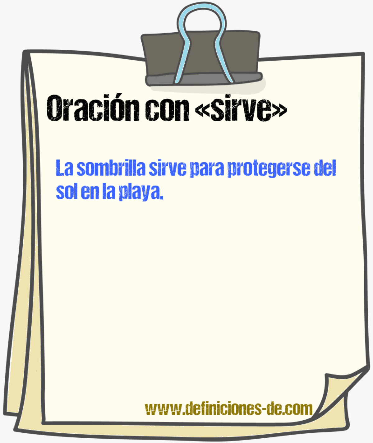 Ejemplos de oraciones con sirve