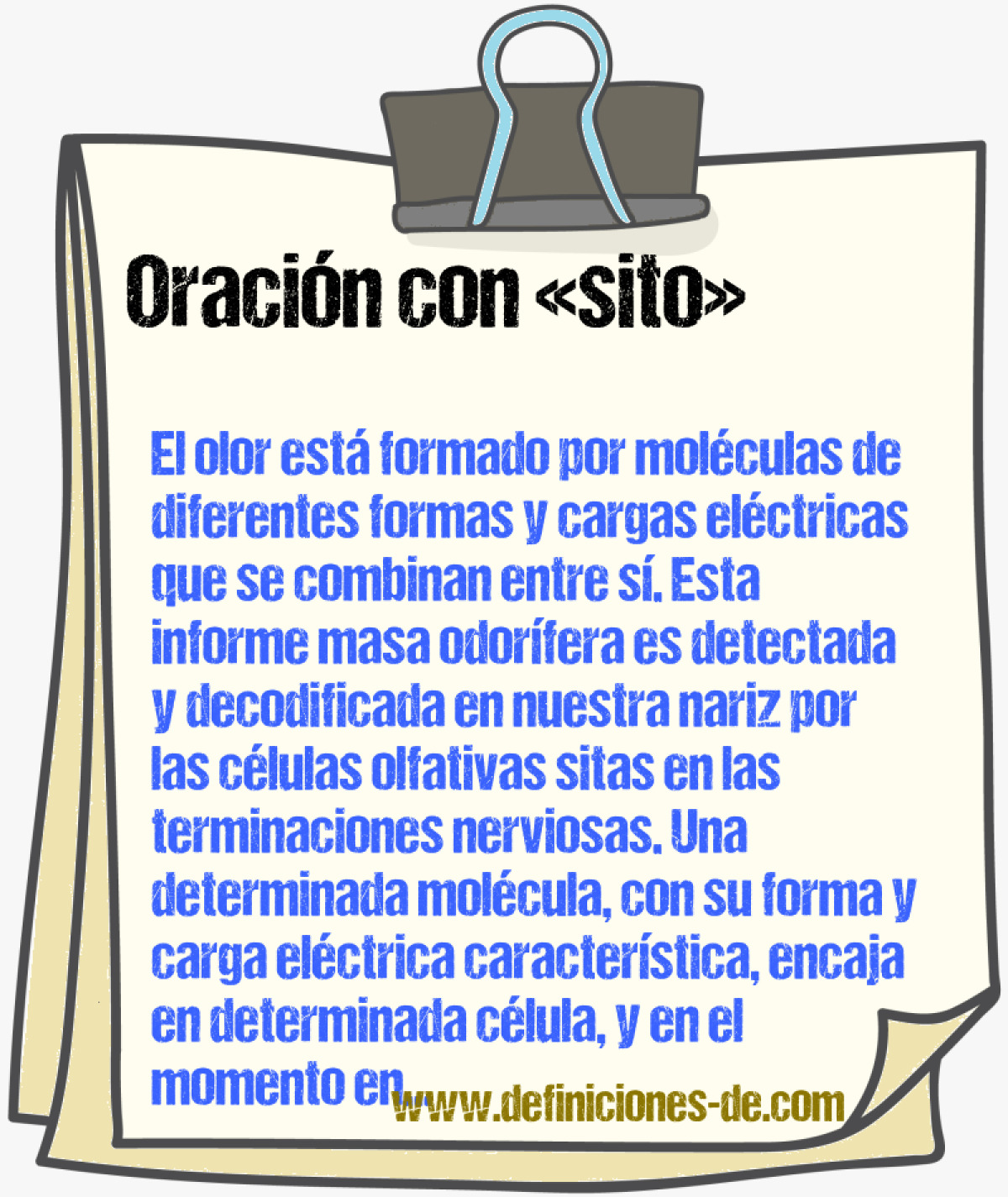 Ejemplos de oraciones con sito