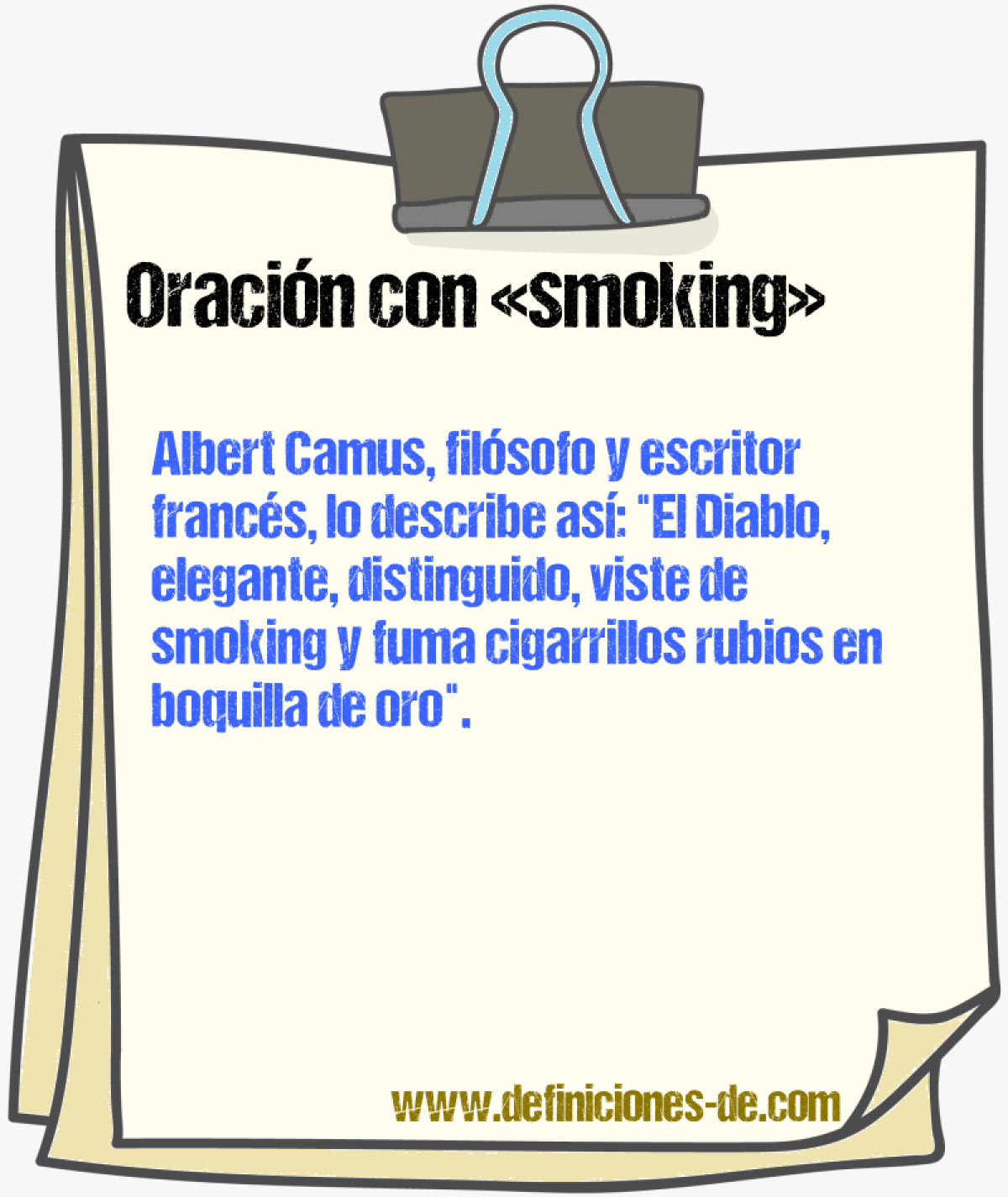 Ejemplos de oraciones con smoking