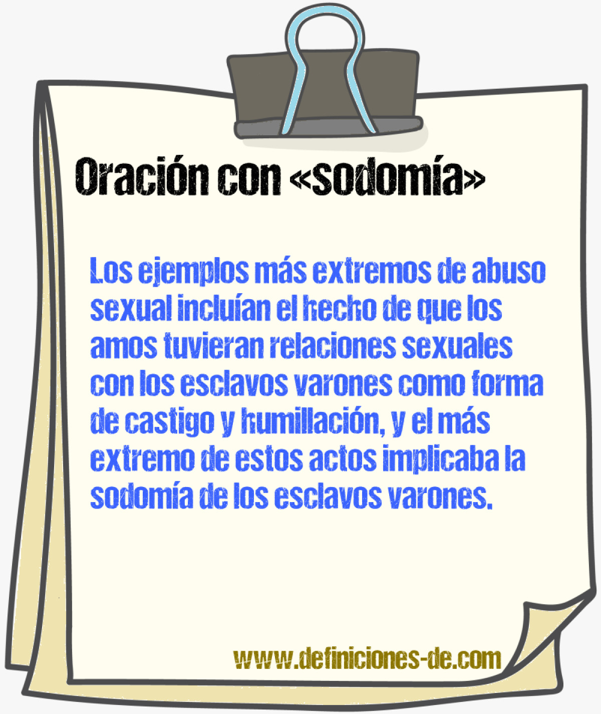 Ejemplos de oraciones con sodoma