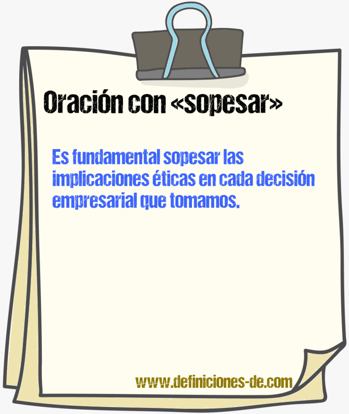 Ejemplos de oraciones con sopesar