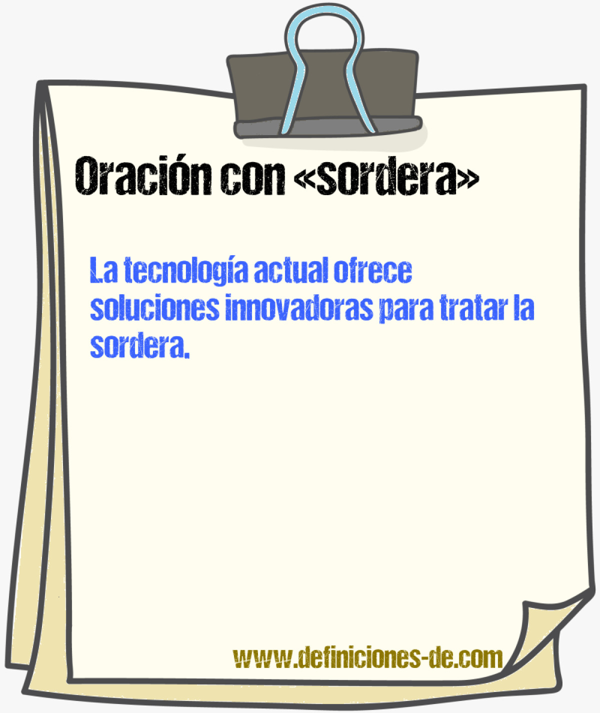 Ejemplos de oraciones con sordera