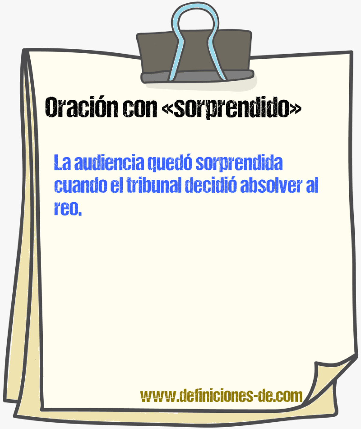 Ejemplos de oraciones con sorprendido