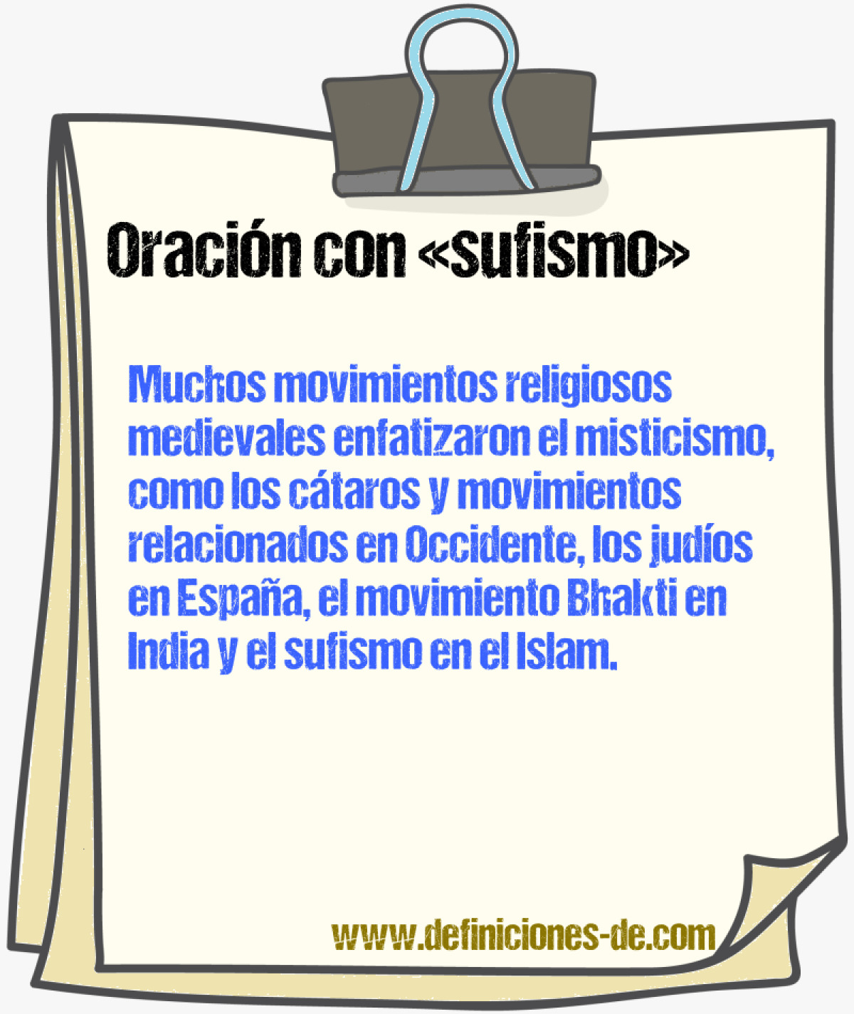 Ejemplos de oraciones con sufismo