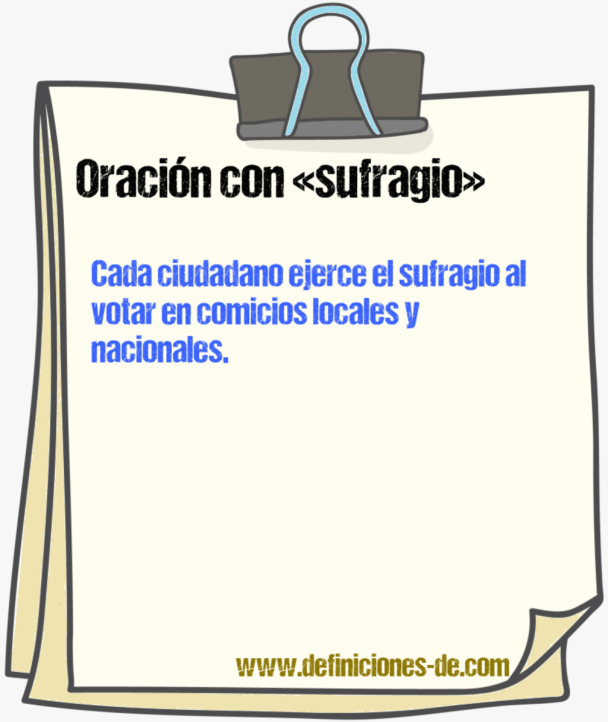 Ejemplos de oraciones con sufragio