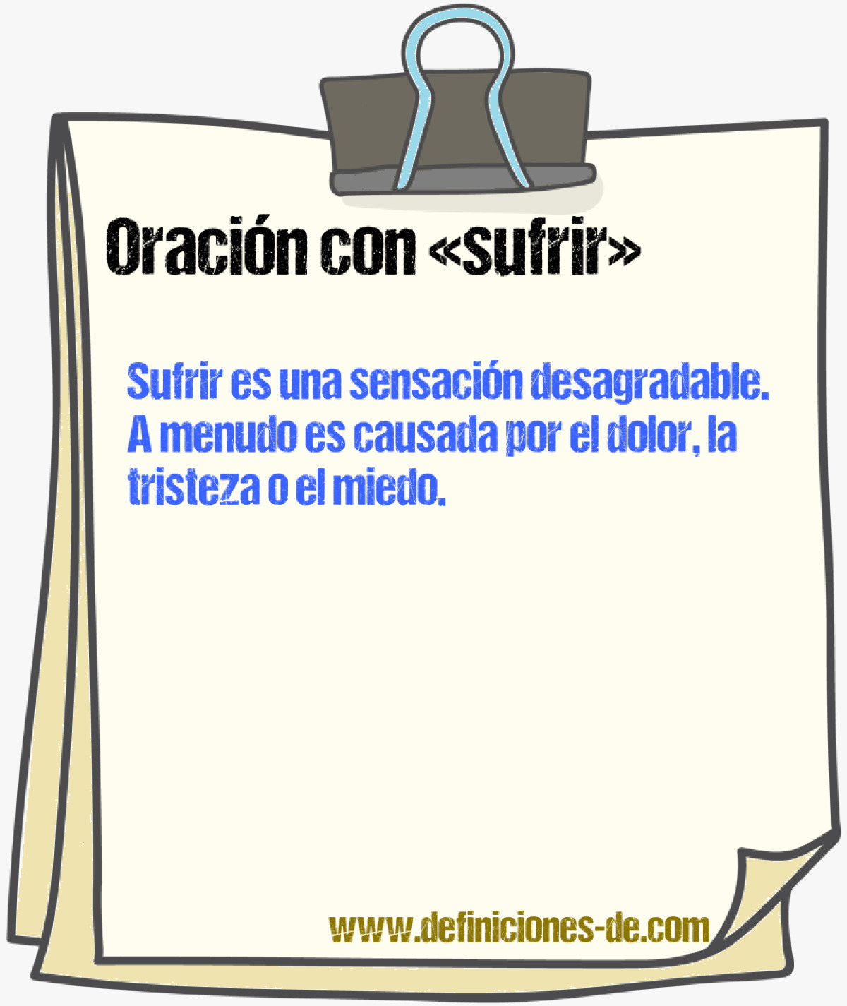 Ejemplos de oraciones con sufrir