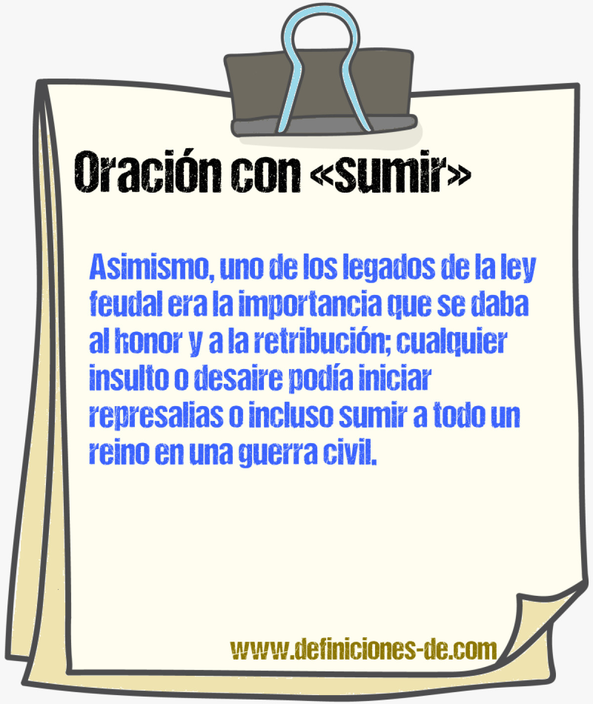 Ejemplos de oraciones con sumir