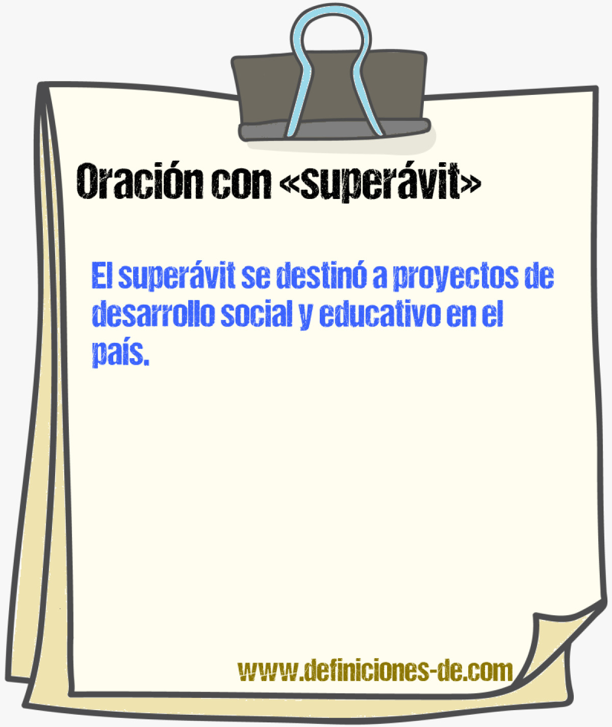 Ejemplos de oraciones con supervit