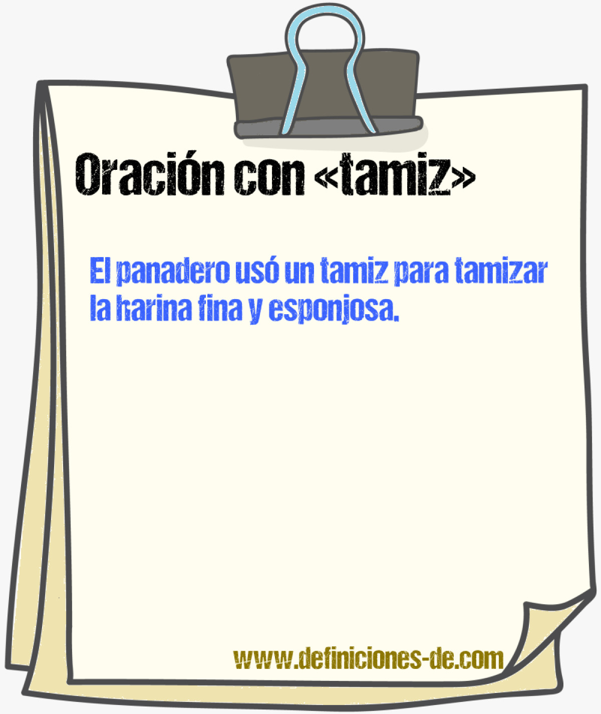 Ejemplos de oraciones con tamiz