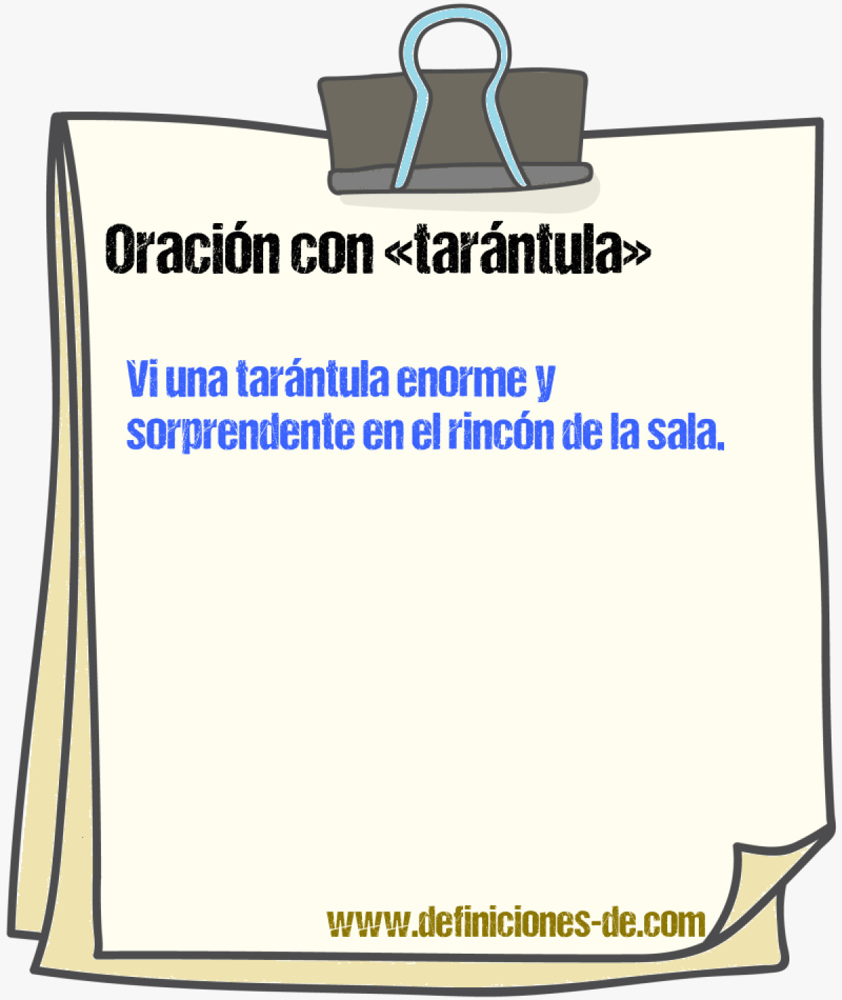 Ejemplos de oraciones con tarntula