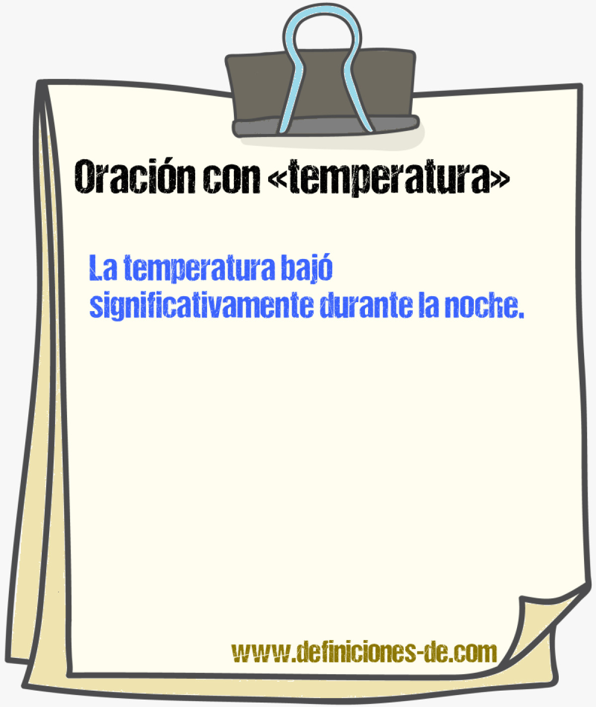 Ejemplos de oraciones con temperatura
