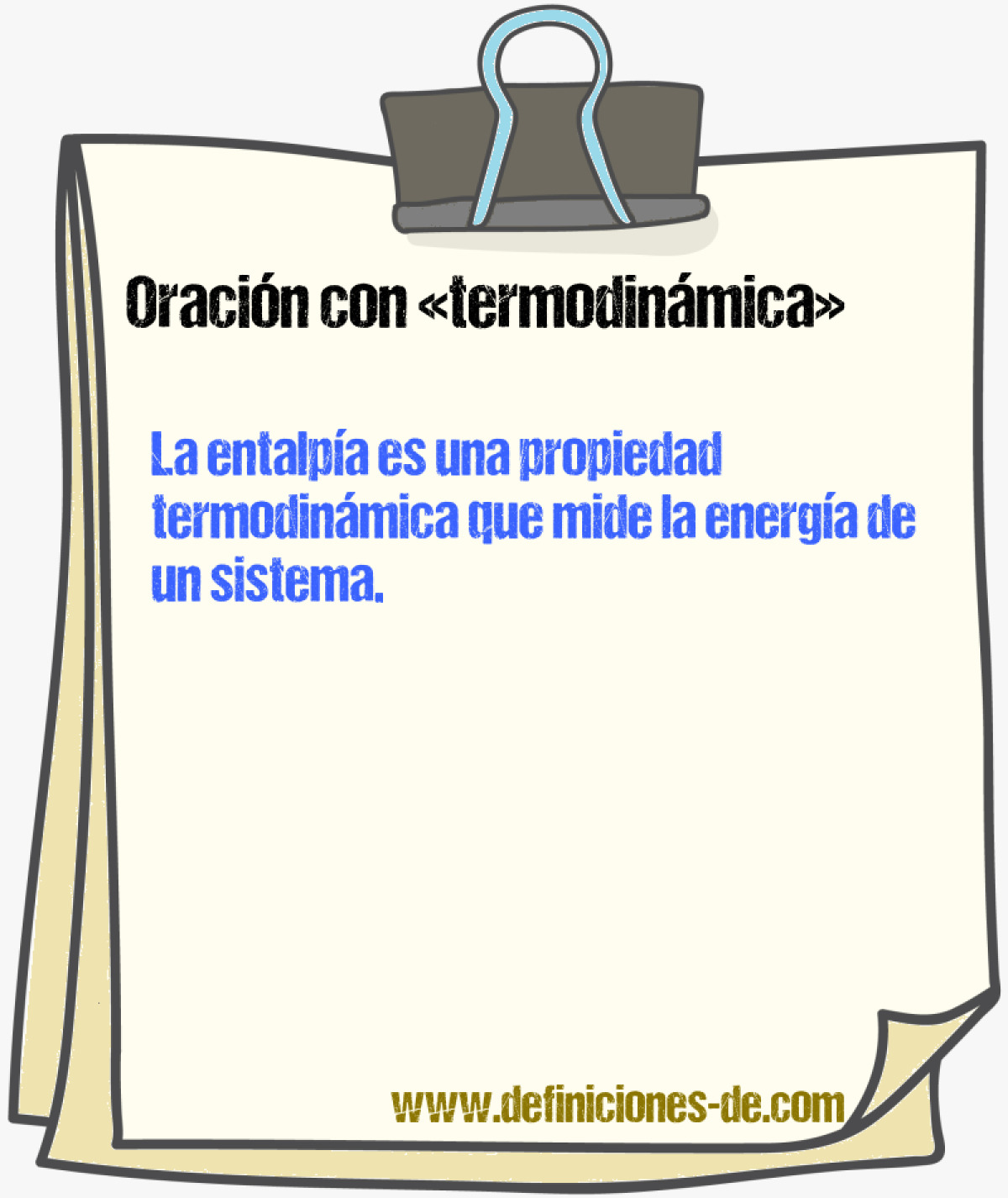 Ejemplos de oraciones con termodinmica