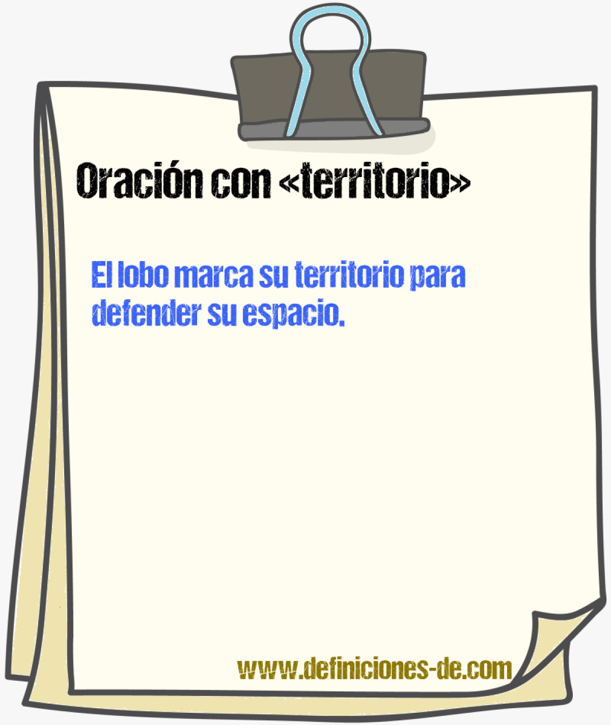 Ejemplos de oraciones con territorio