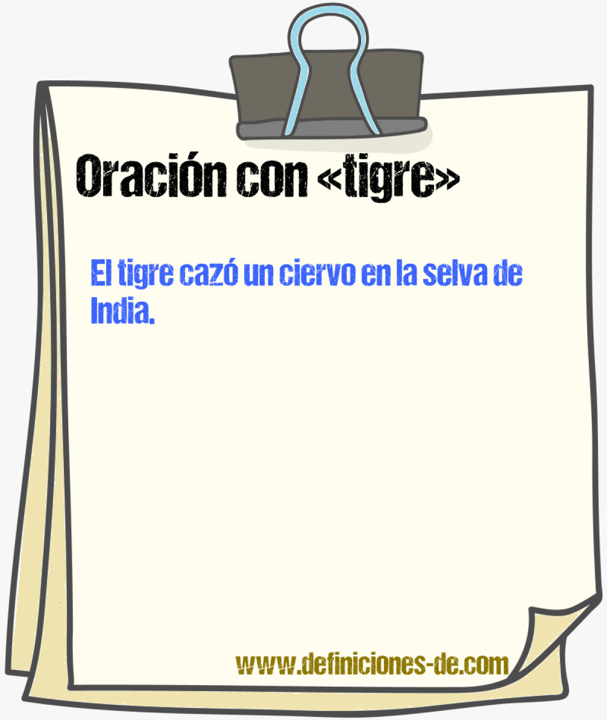 Ejemplos de oraciones con tigre