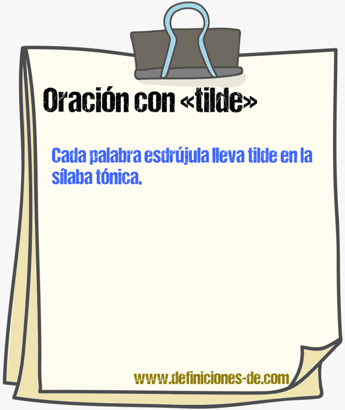 Ejemplos de oraciones con tilde