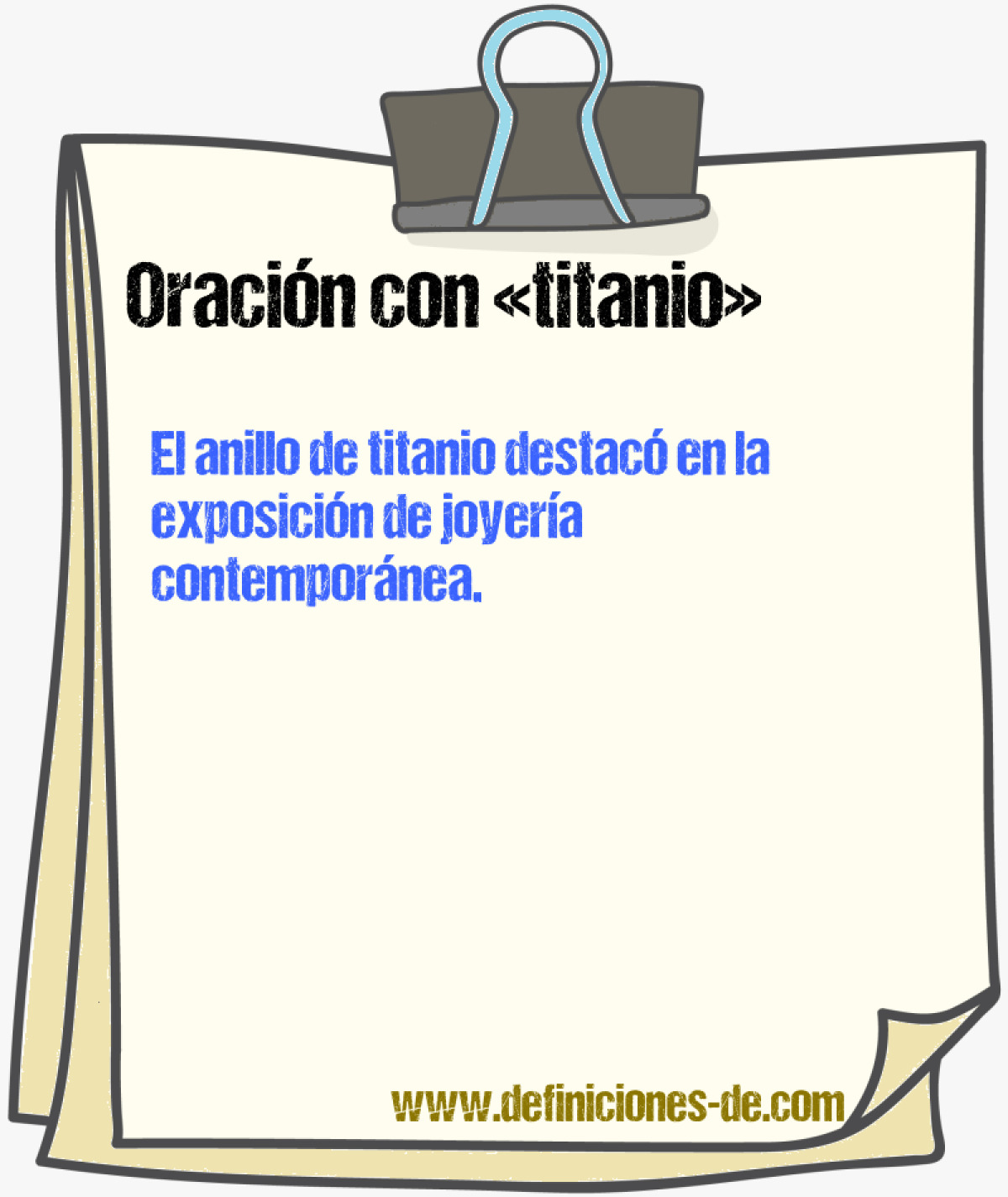 Ejemplos de oraciones con titanio