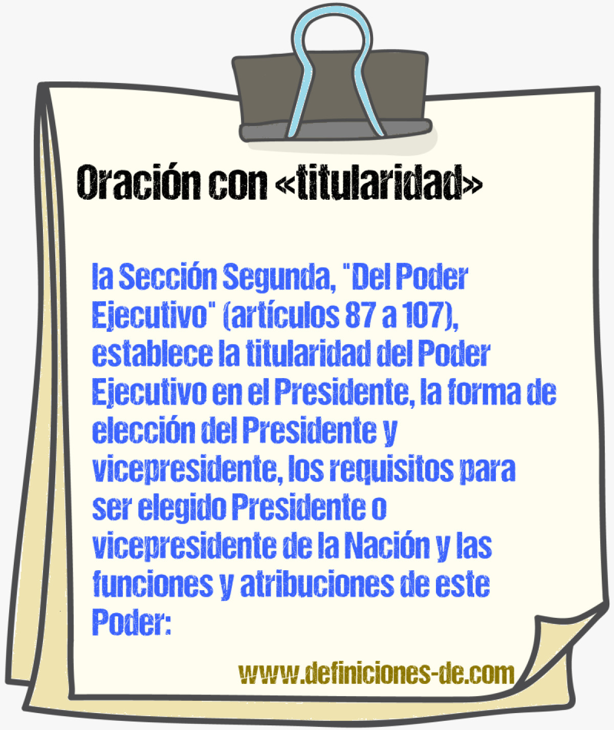 Ejemplos de oraciones con titularidad